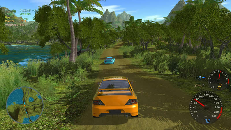 开源的赛车游戏 Stunt Rally 2.6.1